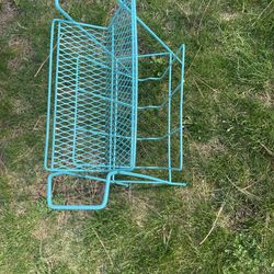 Vintage metal magazine rack