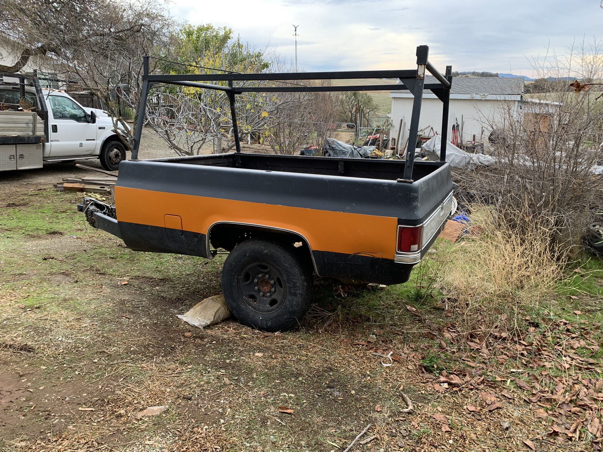 GMC truck bed trailer w/ lumber rack for Sale in Jackson, CA OfferUp
