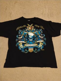7.62 Design Death Before Dishonor Graphic T-Shirt Men's Size XL US Navy $10.00