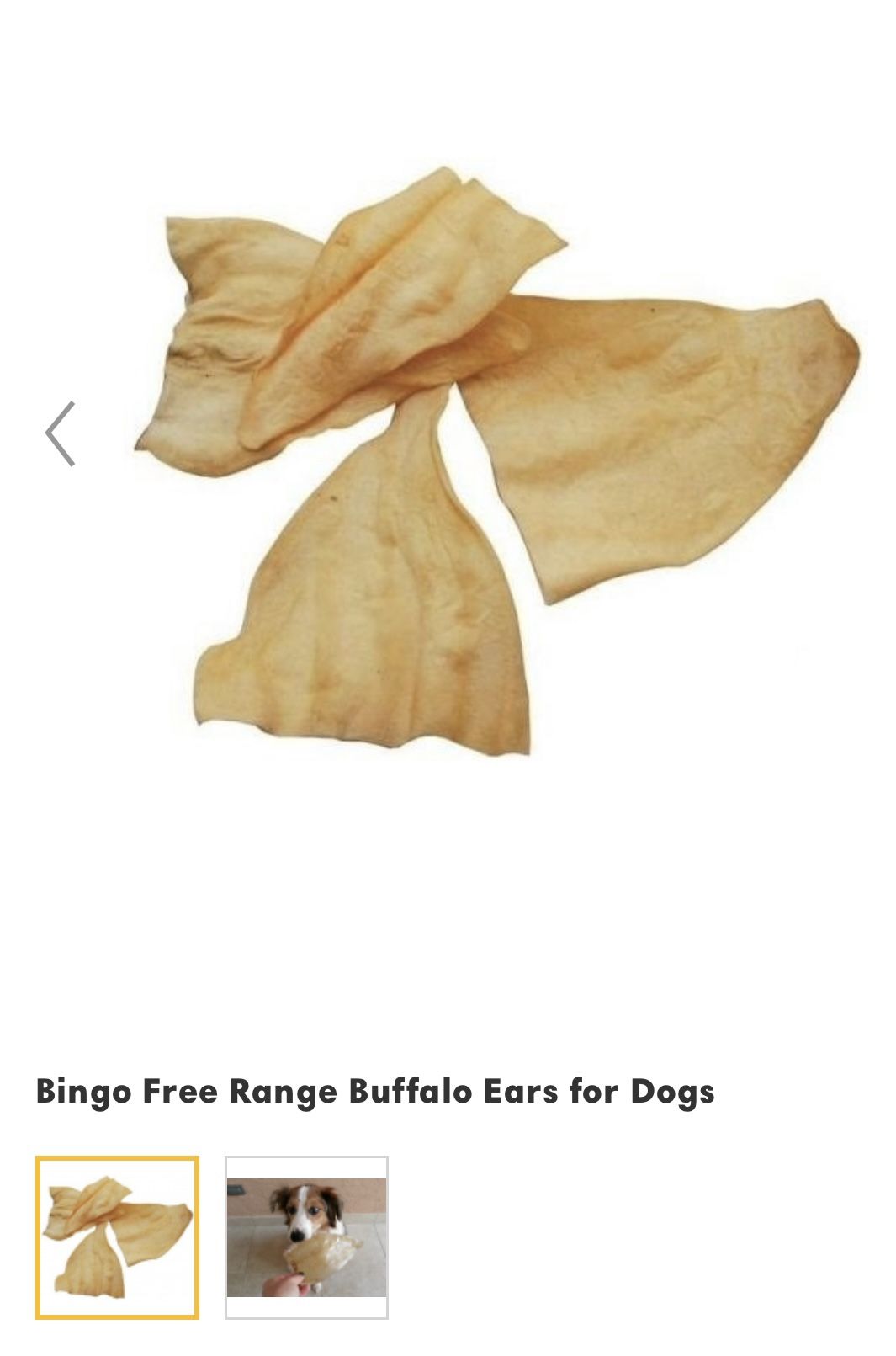 New Bingo Free Range Buffalo Ears~6 Pack~$4 Each