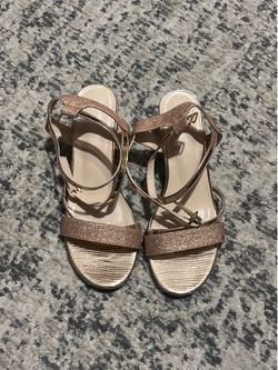 champange colored gliter heel