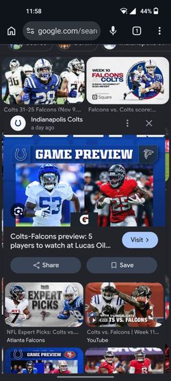 Colts vs Falcons cheap tickets