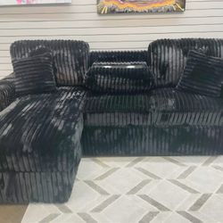 Midnight Madness 2 Piece Sectional $10 Down Payment And Financing Available