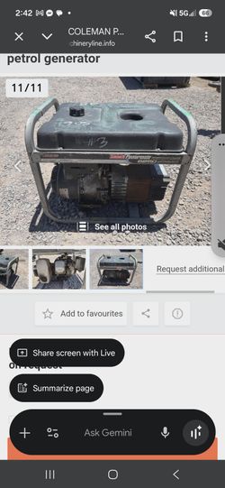 Generator Coleman 6250