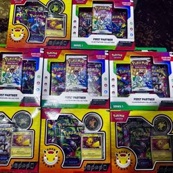 Pokémon Sealed Bundle – 2026 Promo + First Partner Collections (8 Total)