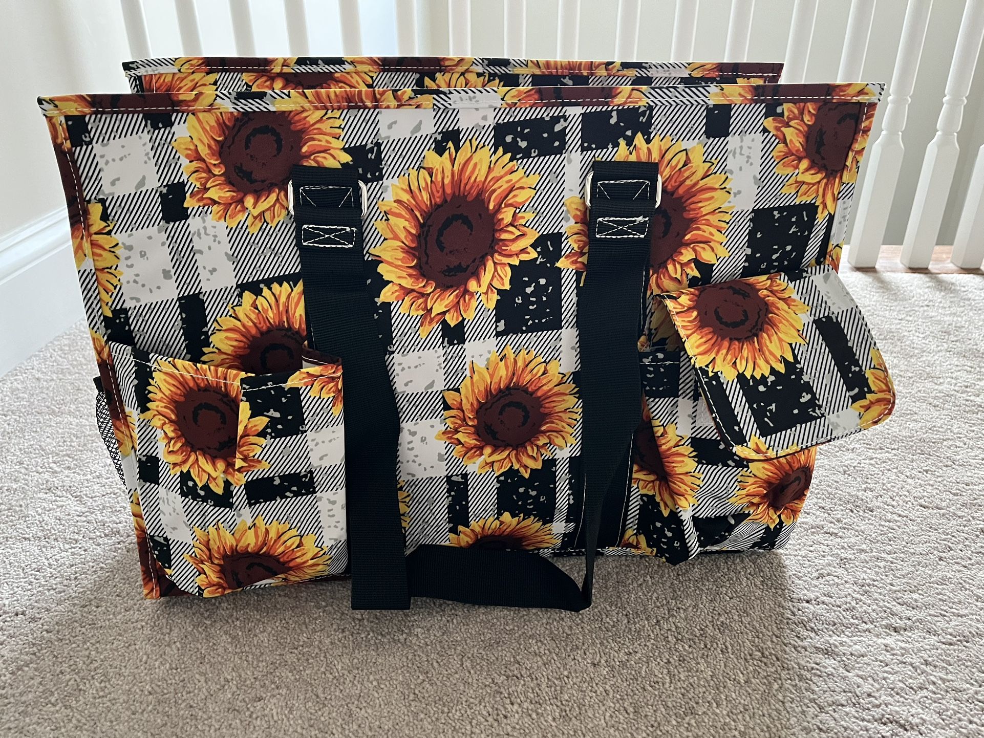 Sunflower Plaid Medium Tote NWT