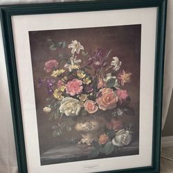 Multi Floral Arrangement Framed Art