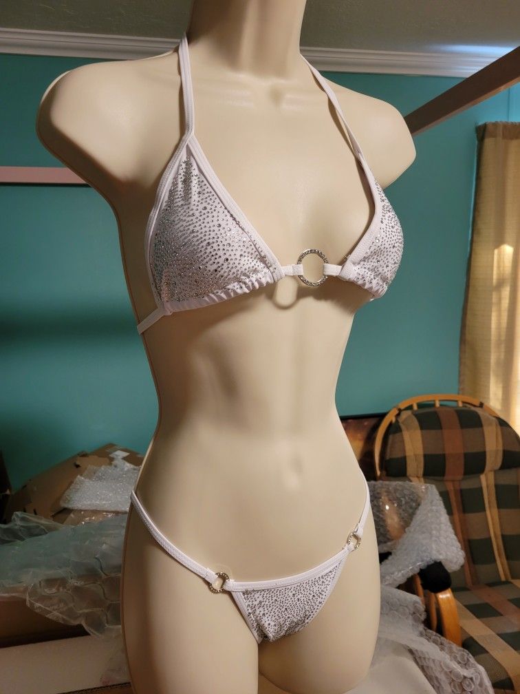 Ladies Bikini With Metallic Accents, Small, Brand New