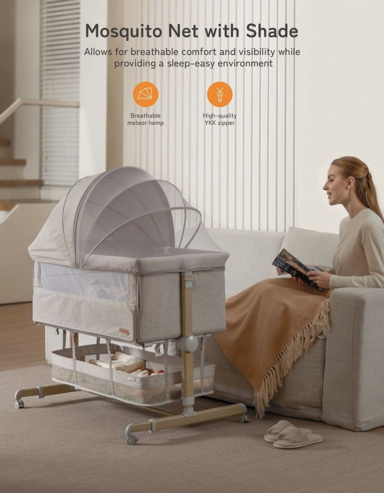 Baby Bassinet Bedside Sleeper, besrey Bedside Bassinet for Newborn Infant retail value 199.99