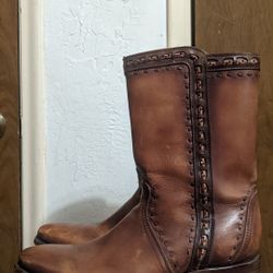 CUADRA MEN'S CHESTNUT LEATHER  BOOTS Sz 9  $75 Firm