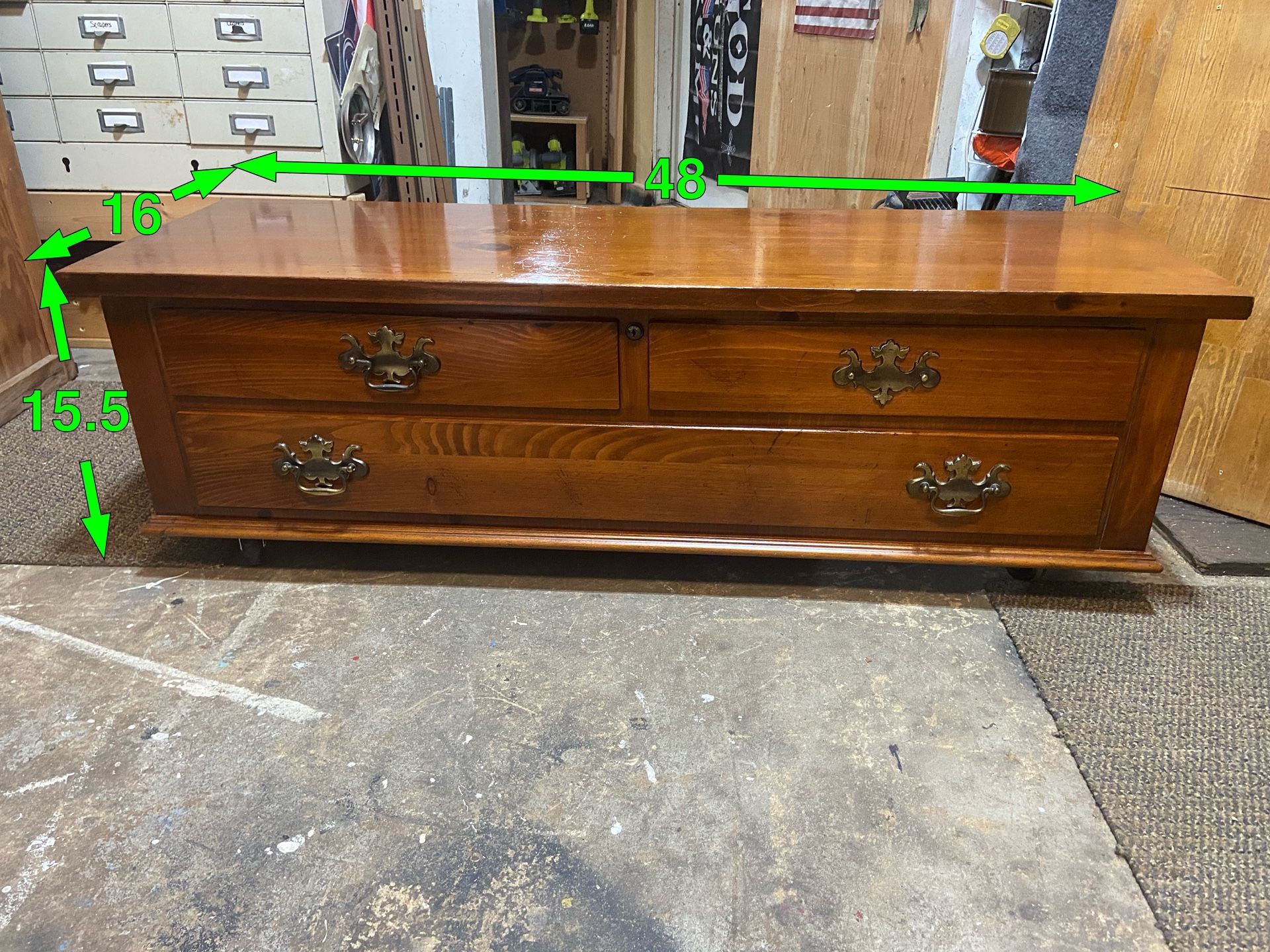 Rolling Cedar Chest / Coffee Table