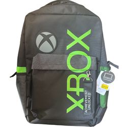 Xbox Built Up Backpack Black Green Gaming Laptop School Bag Achievement
