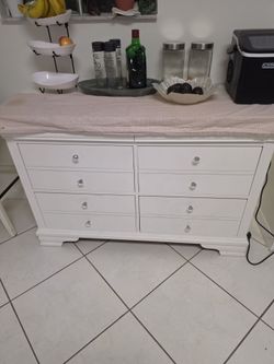 White 8-Drawer Dresser for Sale