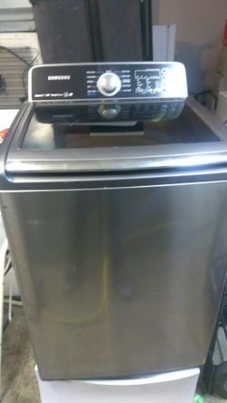 Samsung blk stainless washer dryer set