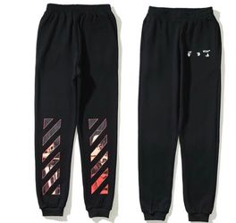 Off-White Black Diagonal Stripe Sweatsuite