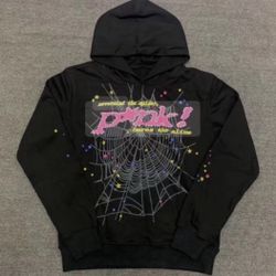 🕸️ Sp5der Worldwide Men's Hoodie Black Size Medium Brand New