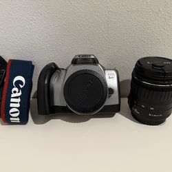 Canon Film Camera, Lenses, And Bags
