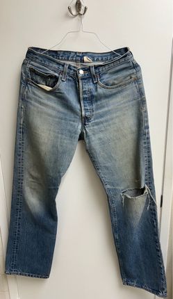 Levi's Distressed Light Wash Denim Jeans