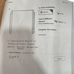LG Stacking Kit For Most 27