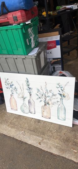 Farmhouse style wrapped canvas