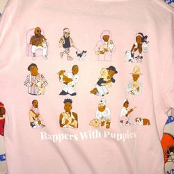 Rappers With Puppies Hip Hop Rap Dogs Dog Puppy K9 Graphic Tee Shirts 