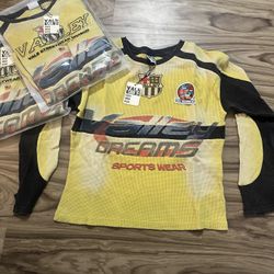 Vale Long Sleeve Motocroxxx Yellow Thermal Sz Medium