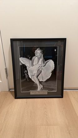 Framed Marilyn Monroe Black and White Photo Print