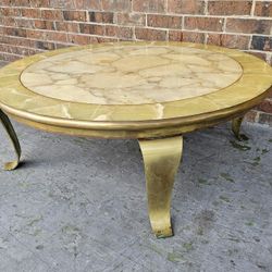 1960s Brass And Onyx Coffee Table Designer Muller Of Mexico