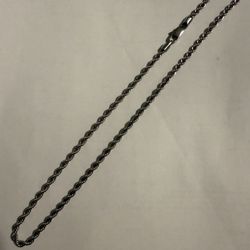 20” Rope Chain in White Gold - 4mm