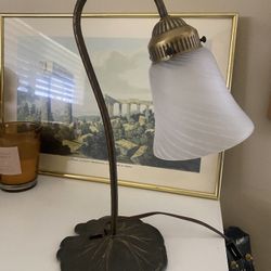 Antique Lily Pad Desk Lamp