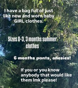 Baby girl big bag of clothes