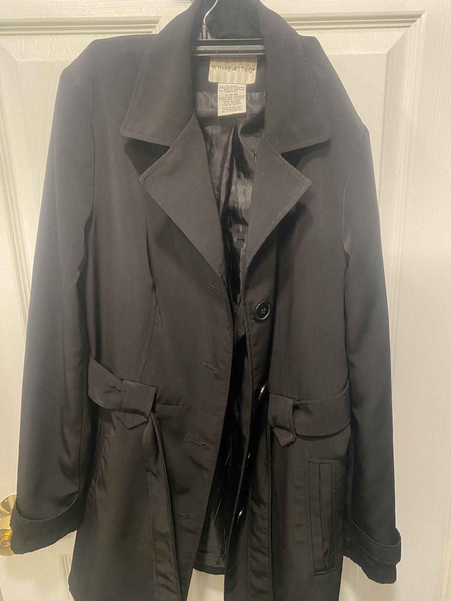 Black Trench Coat Size M