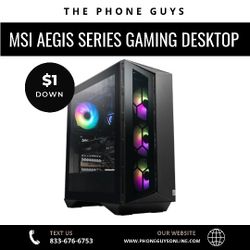 AEGIS Series Gaming Desktop by MSI - Secure Yours Today with Only $1 Down - No Credit Needed