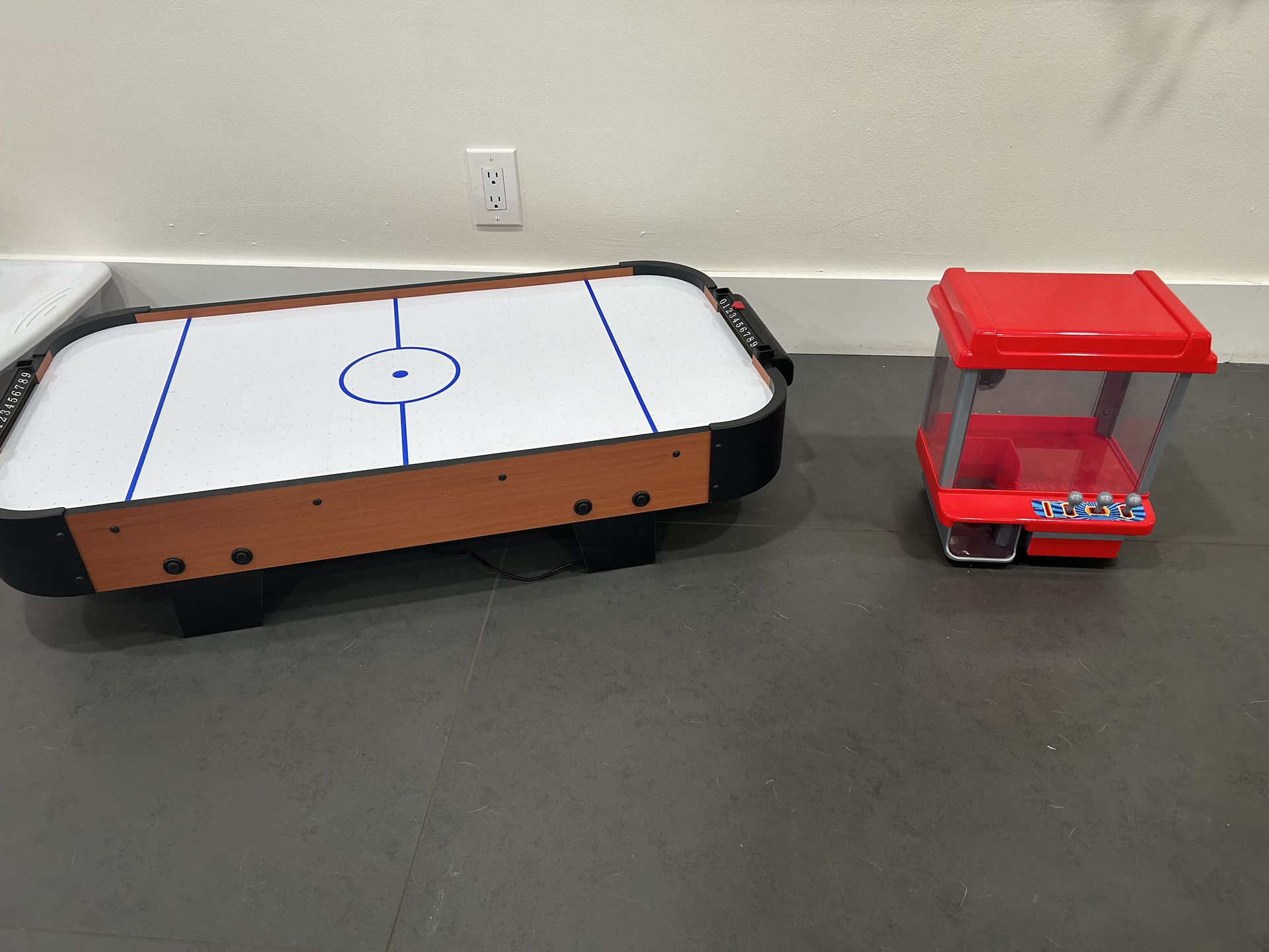 Mini Air Hockey And Arcade Claw Machine