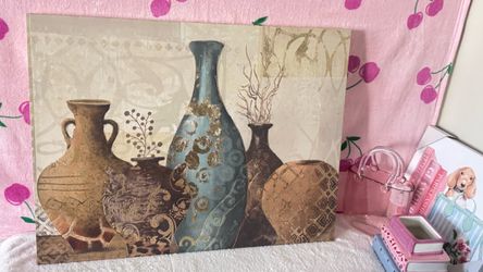Oriental Decorative Vases Still Life Canvas Wall Art