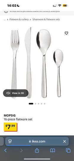 IKEA MOPSIG 16-Piece Flatware Set