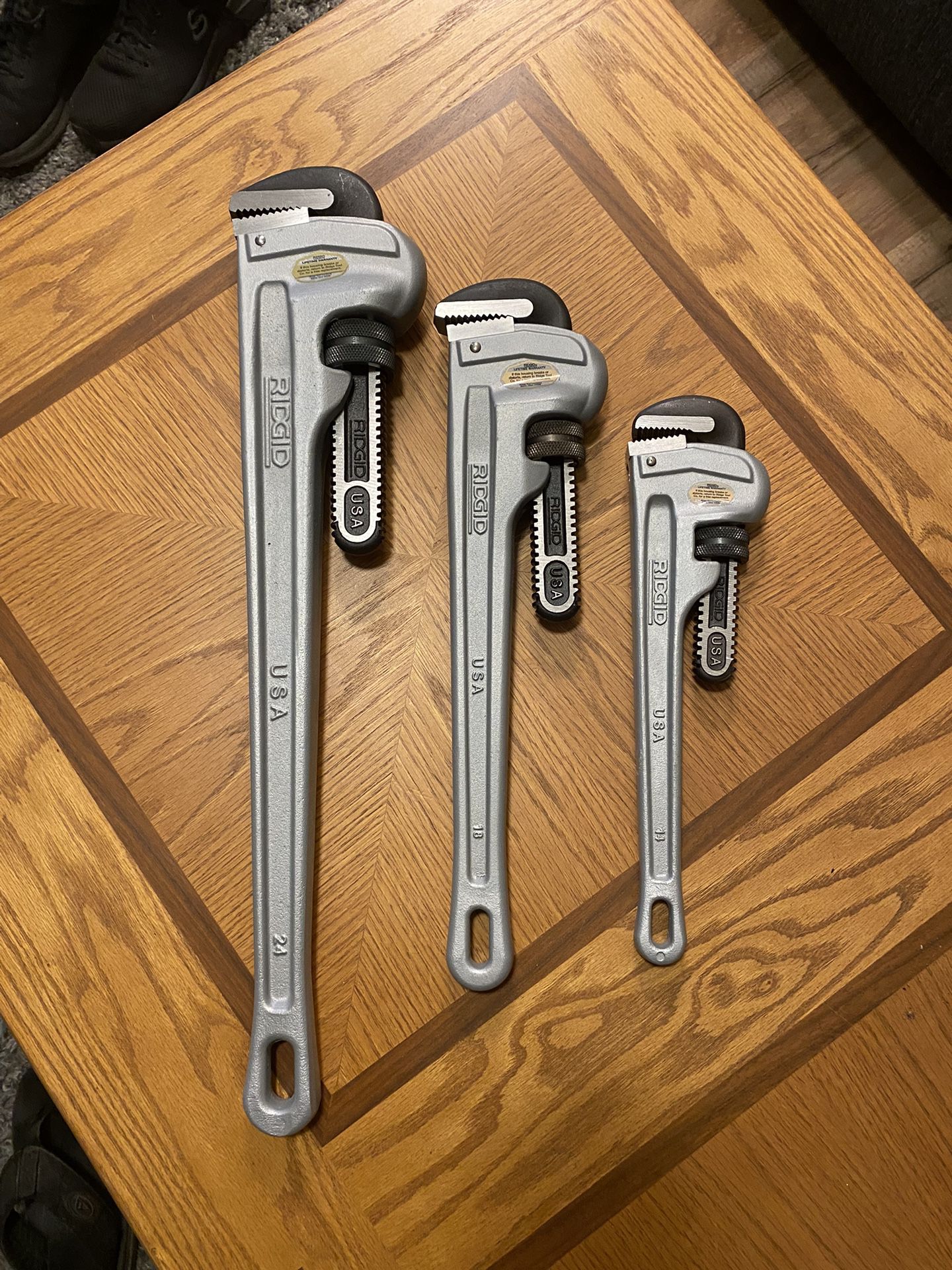 Ridgid Aluminum Pipe Wrench Set