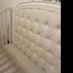 Pottery Barn Kids Tufted Upholstered Crib – Cream