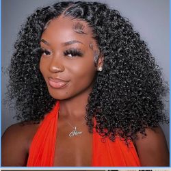 🔥Brand new🔥 14 Inch 13x4 Deep Wave Bob Wig Human Hair 220% Density Pre Plucked