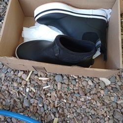 Deck Boots, Waterproof Rubber Fishing Rain Boots, 
