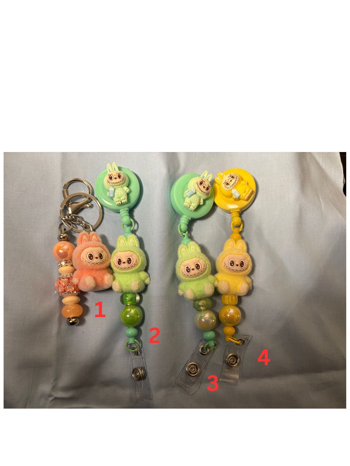 Labubu Badge Reel And Keychain