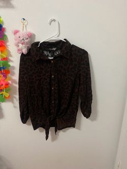 Lena brown long sleeve top