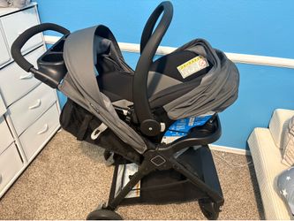 Car seat with stroller.