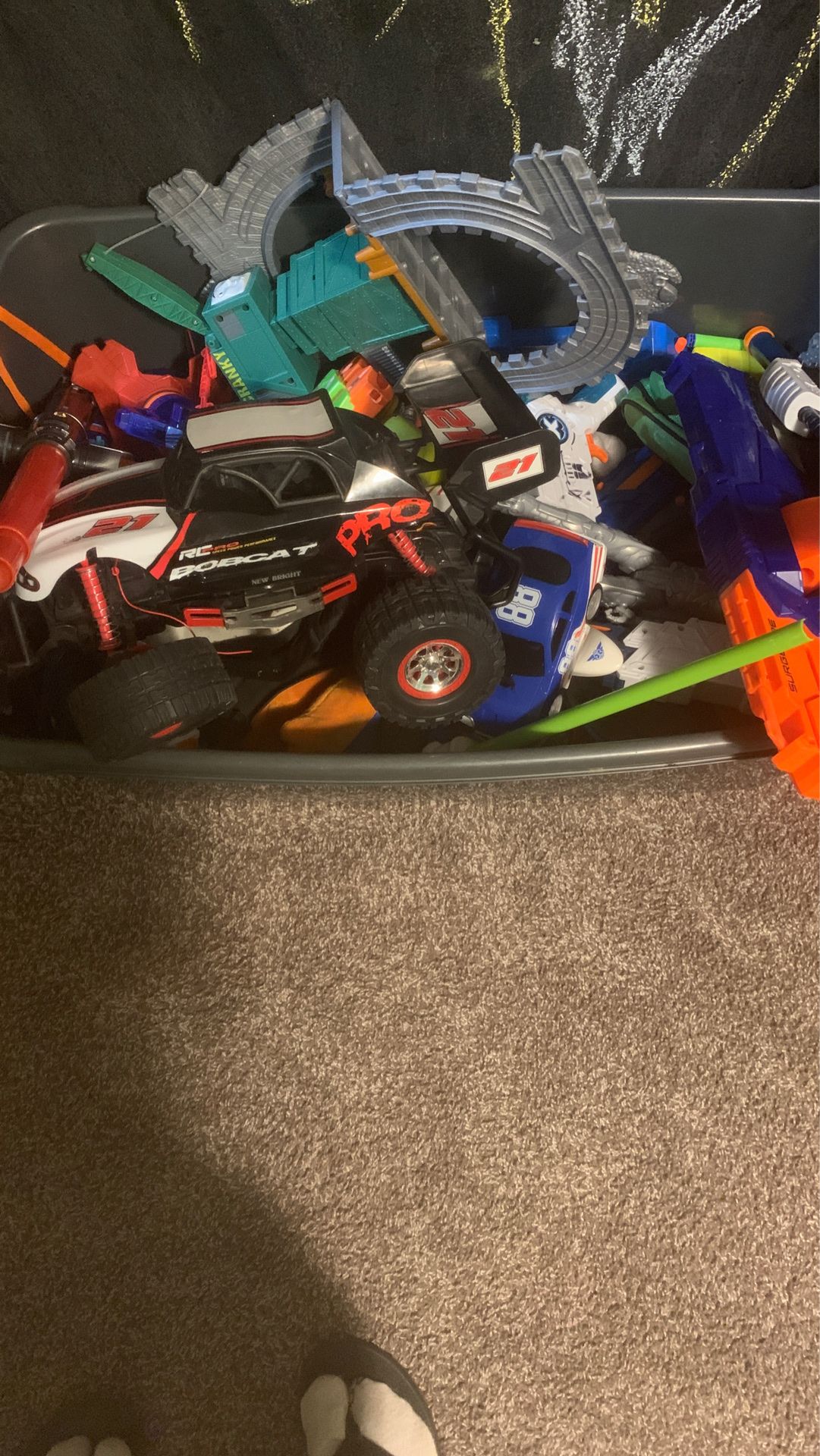 Tons of toys nerf guns Alec cars LEGO’s and more