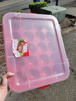 Sterilite ornament storage box