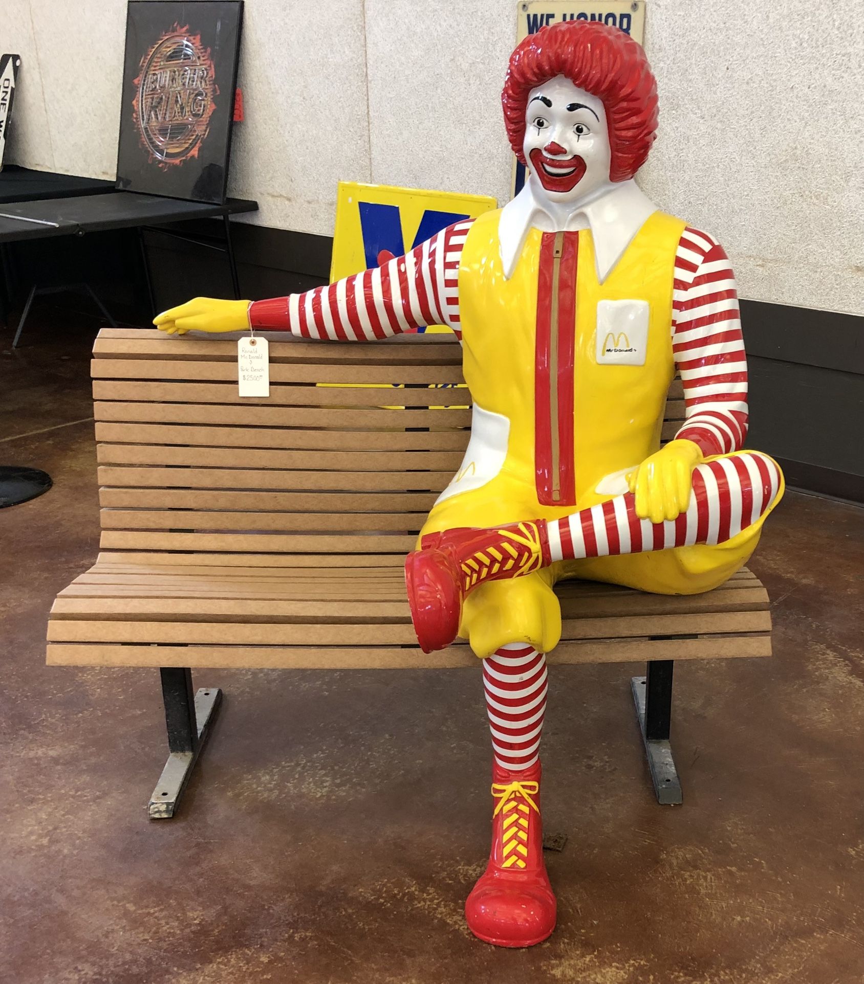 Vintage Ronald McDonald & Park Bench 100% Authentic