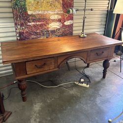 Antique Office Desk, Made Of Teck Wood 