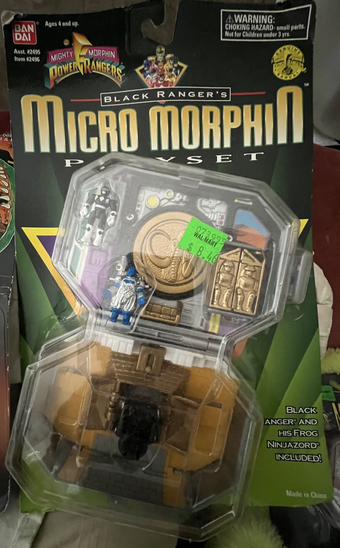Vntg Power Rangers - Black Micro Morphin-NEW