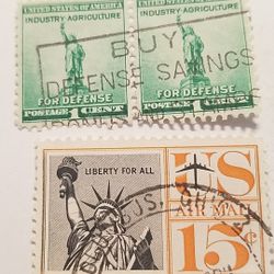 2 LADY LIBERTY STAMPS