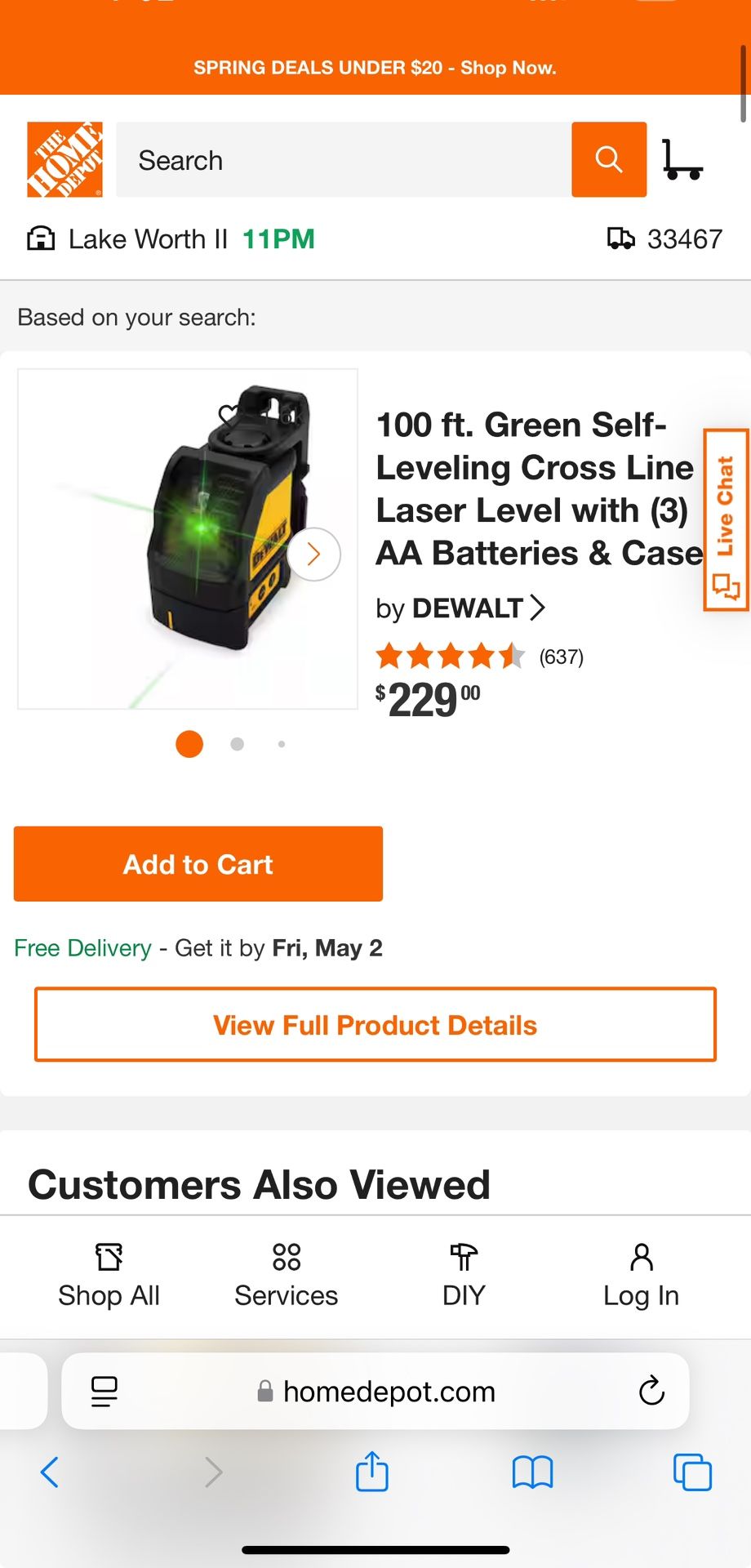 DEWALT Laser Chalk Line (Used)